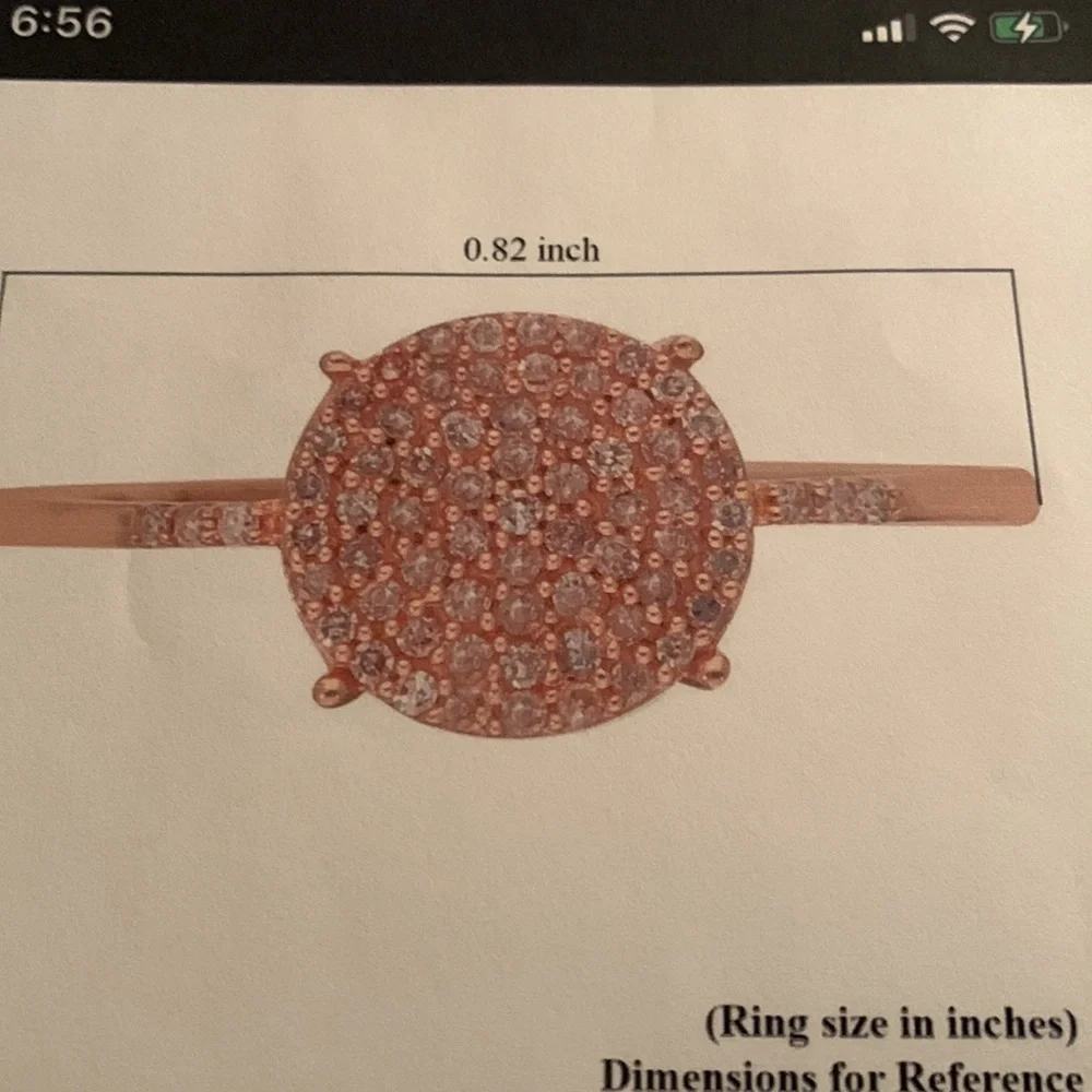PINK DIAMOND RING, SIZE 8 - Picture 8 of 11
